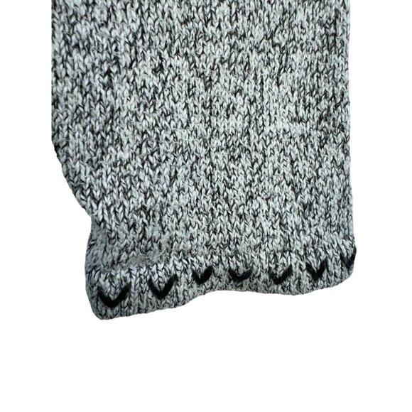 CJ Banks Womens Hand Embroidered Sweater Size X Gray Wool Blend 1/4 Zip - Picture 9 of 13
